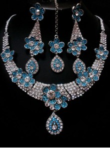 Rhodium Necklace Set